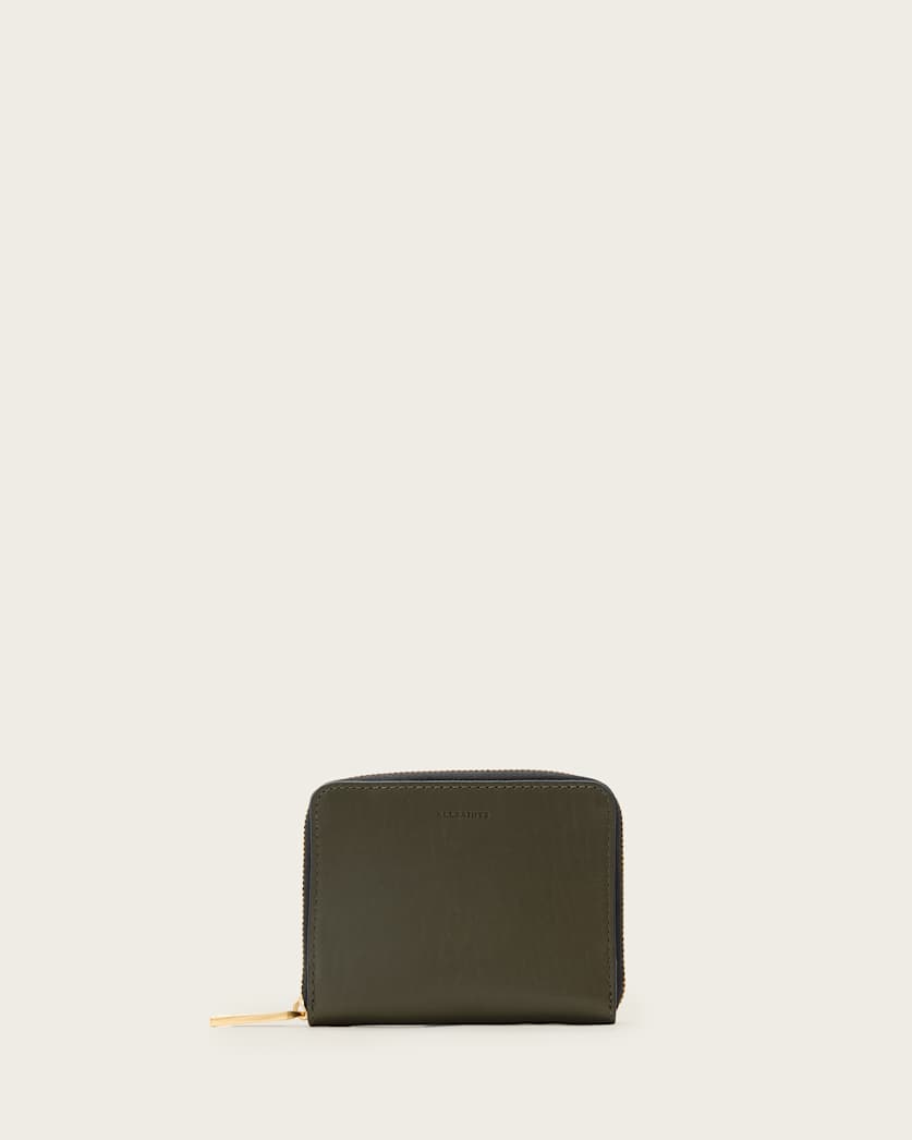 Lena Hex Zip Up Leather Wallet