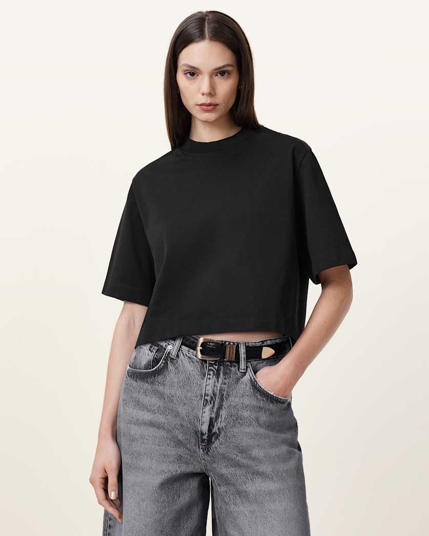 Lottie Crew Neck Cropped T-Shirt
