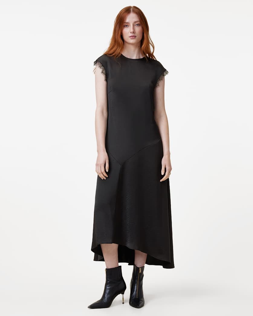 Lyra Lace Trim Midi Dress