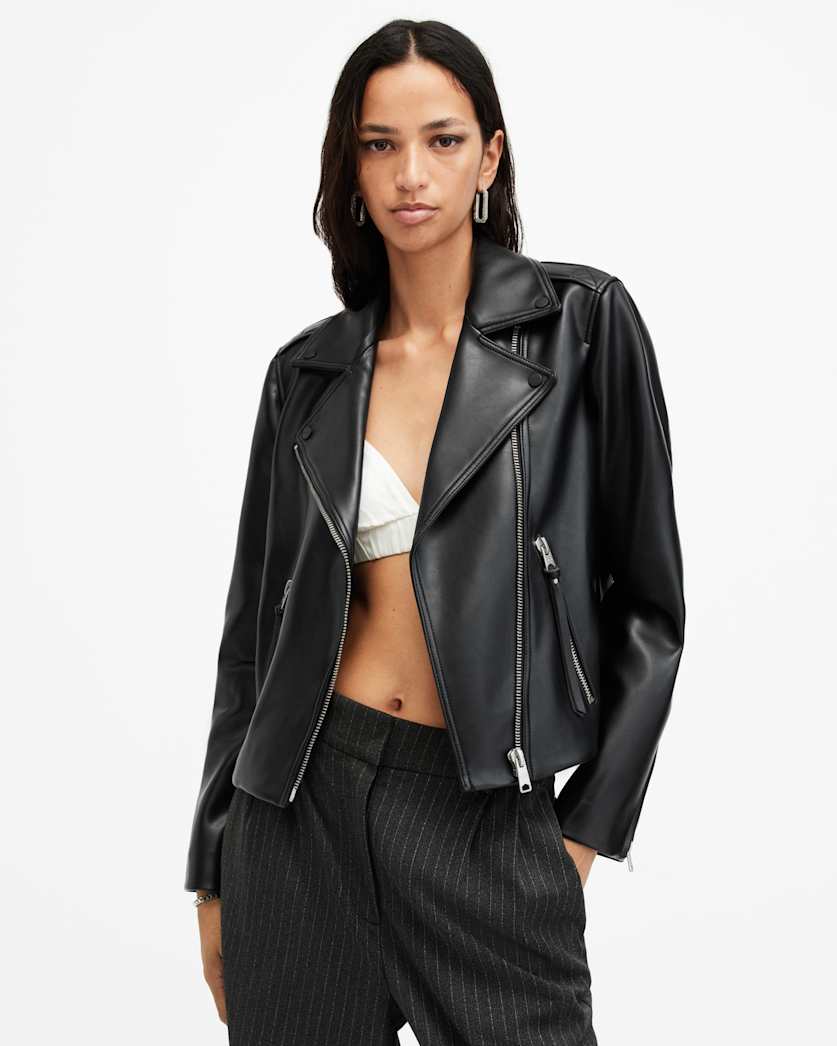 Dalby Slim Fit Faux Biker Jacket