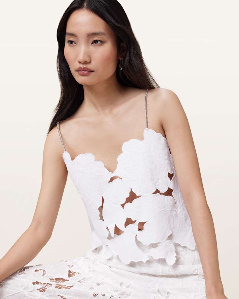 Flora Embroidered Denim Top