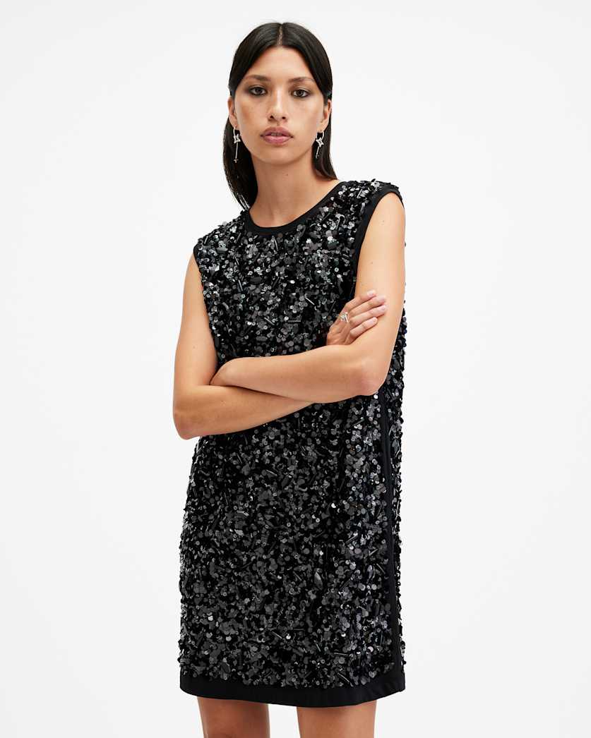 Ilia Embellished Relaxed Fit Mini Dress