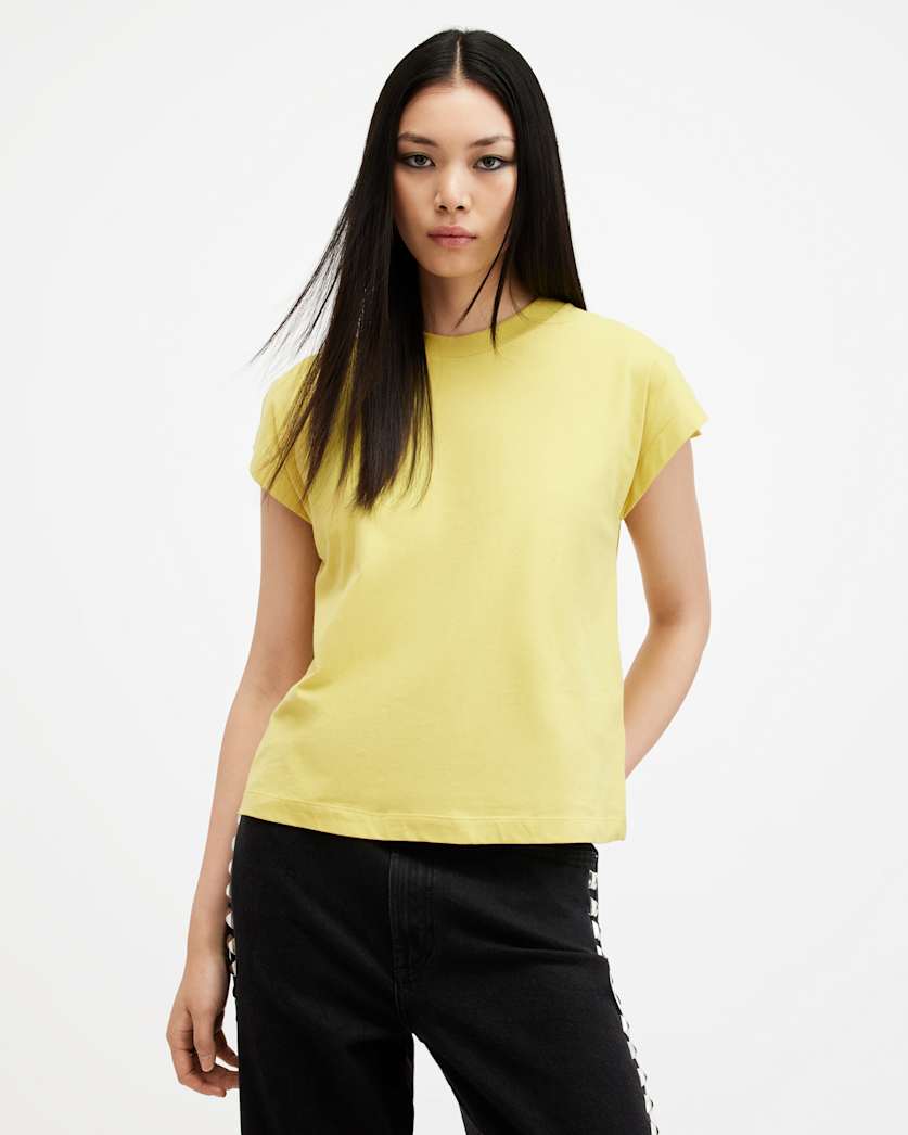Rue Split Shoulder Crew Neck T-Shirt