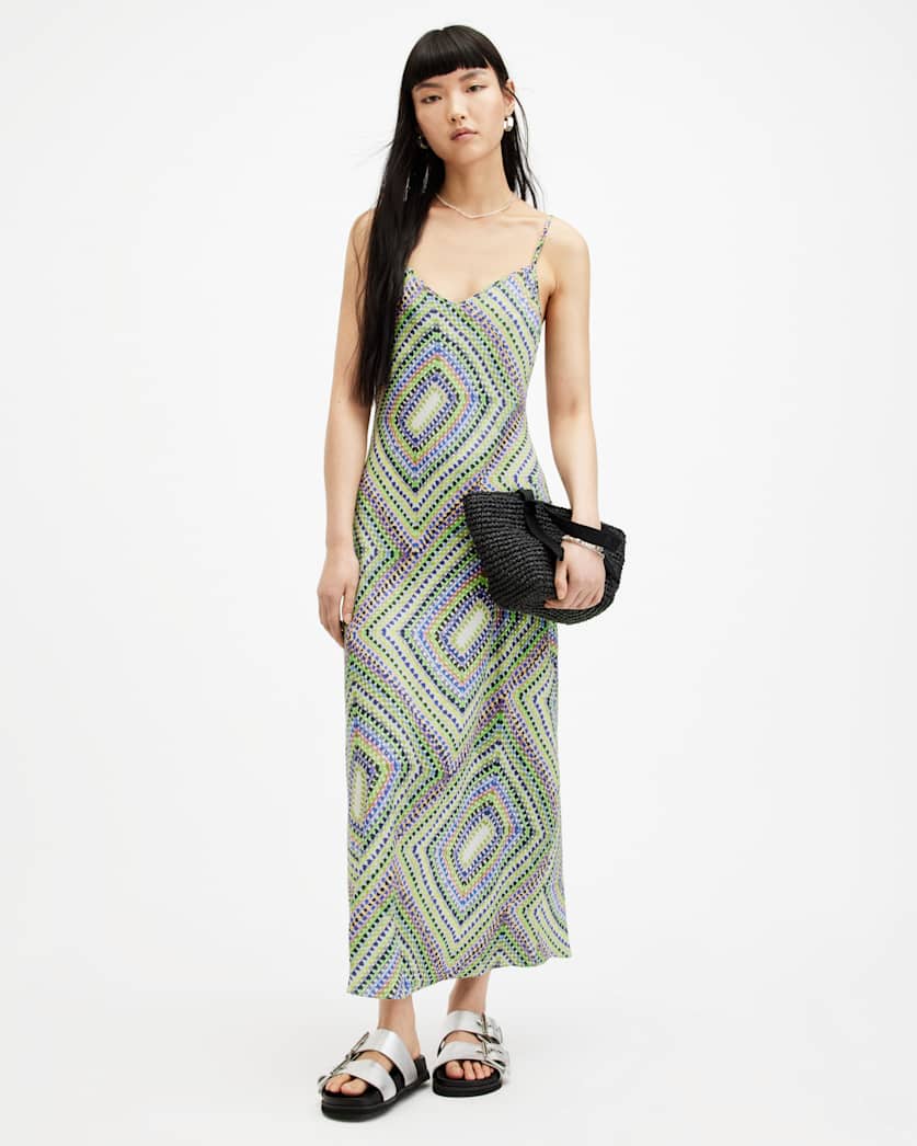 Bryony Luisa Print Midi Slip Dress