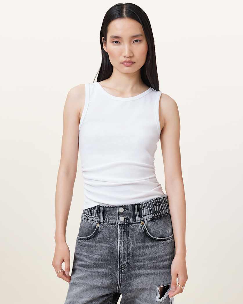 Katarina Boat Neck Slim Fit Tank Top