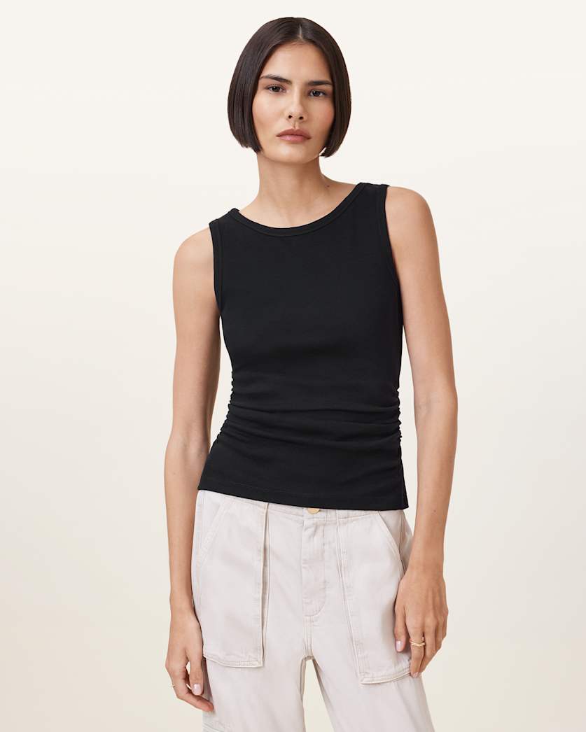 Katarina Boat Neck Slim Fit Tank Top
