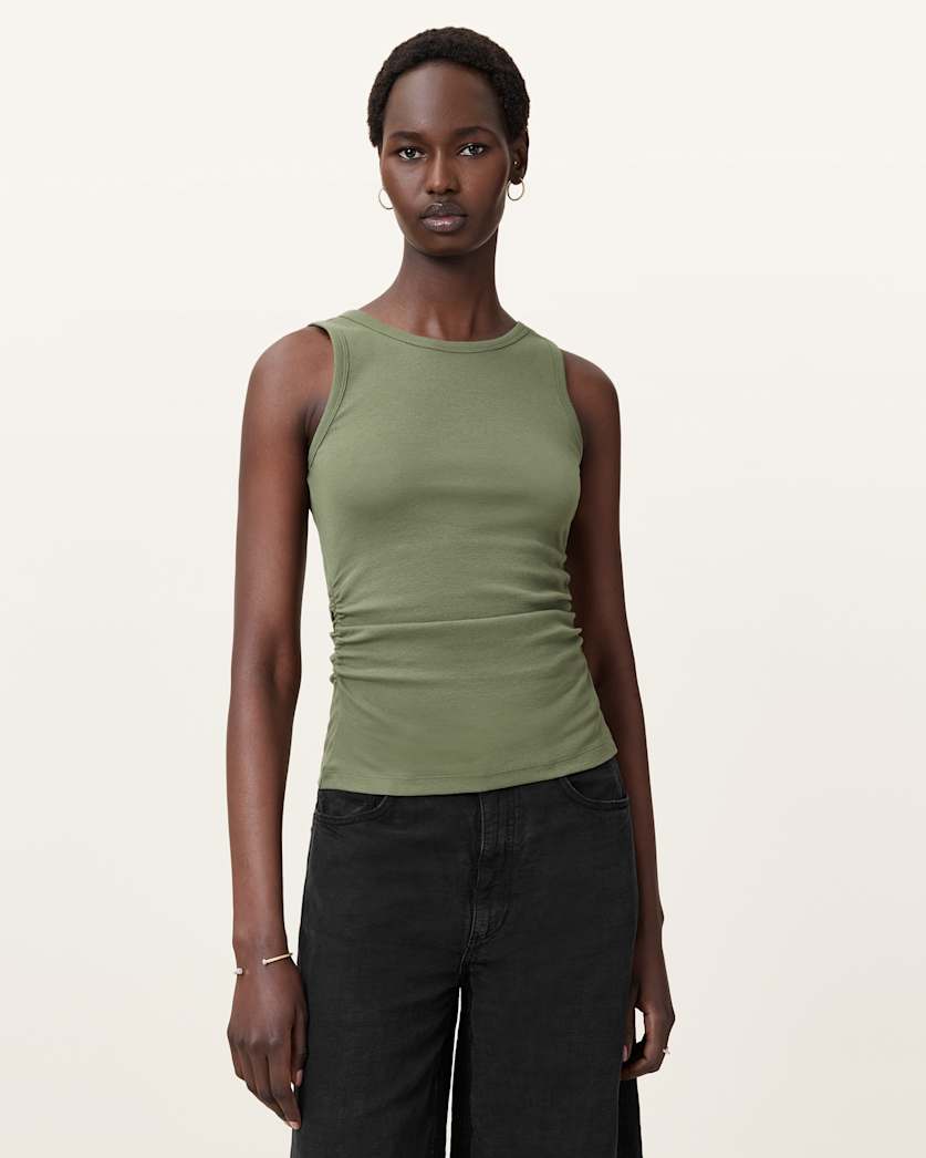 Katarina Boat Neck Slim Fit Tank Top