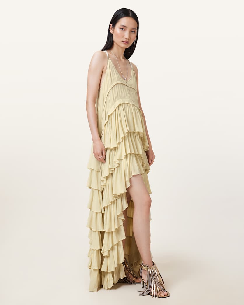 Cavarly Tiered Ruffle Maxi Dress