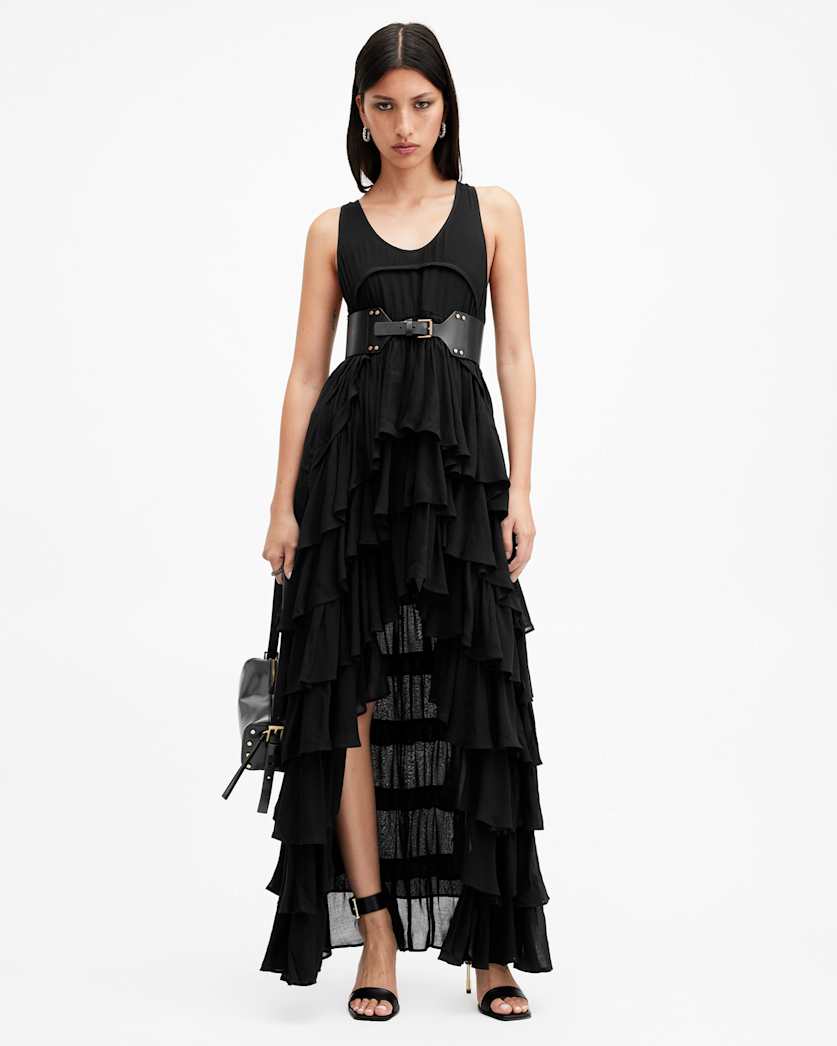 Cavarly Tiered Ruffle Maxi Dress