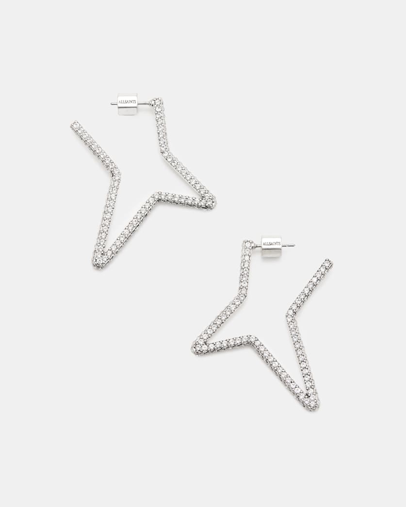 Lux Embellished Star Hoop Earrings