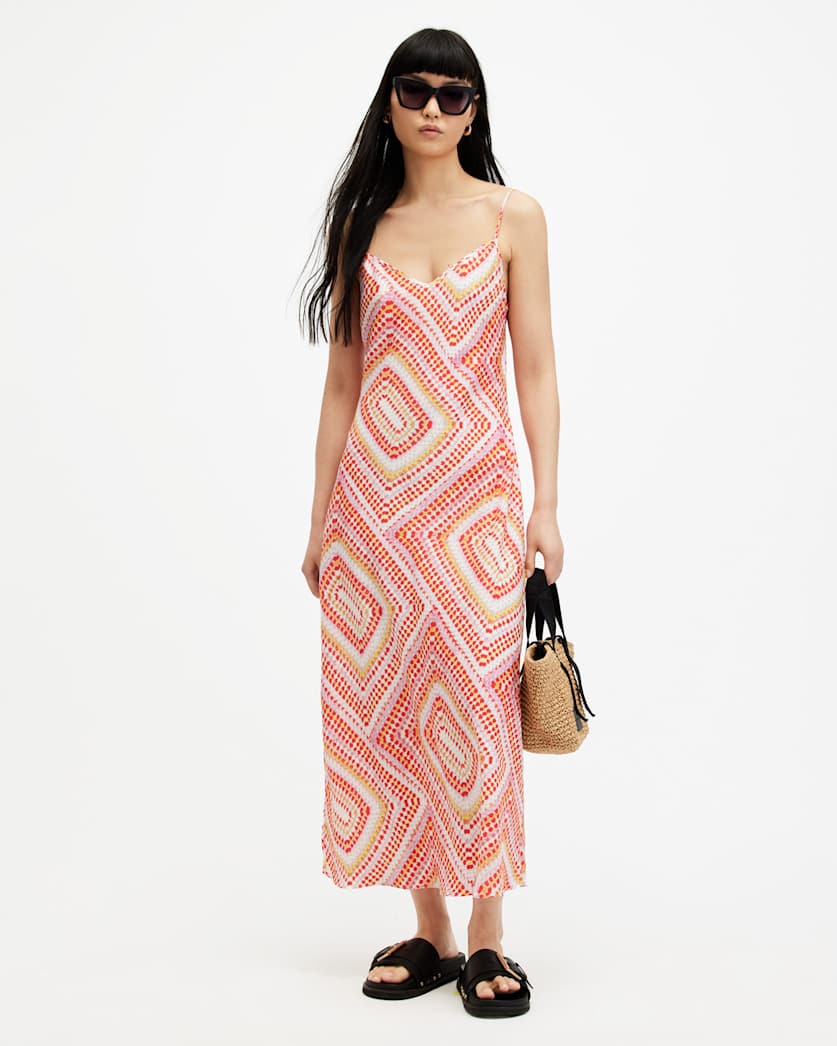 Bryony Luisa Print Midi Slip Dress