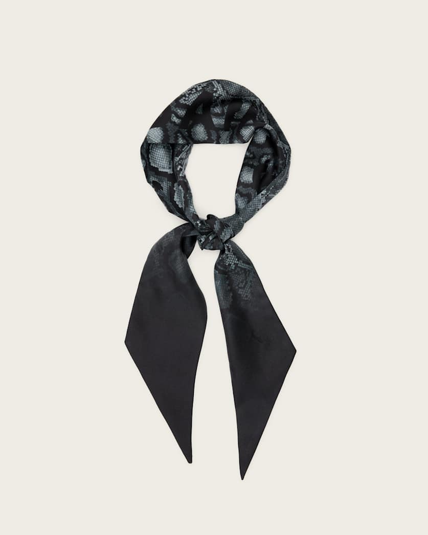 Flow Snake Print Logo Headscarf