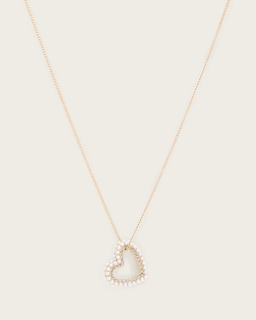 Vida Beaded Heart Pendant Necklace