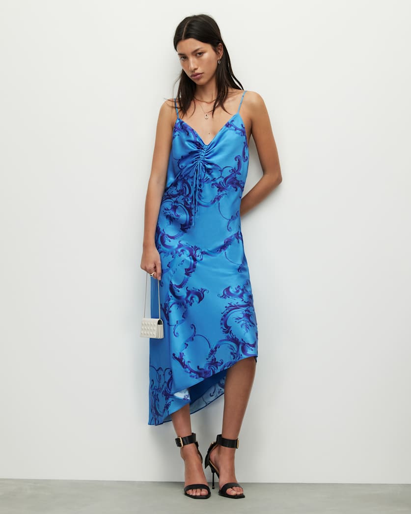 Alexia Isabella Silk Blend Midi Dress