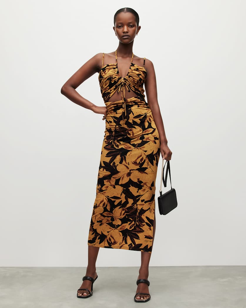 Amaya Alessandra Cut Out Midi Dress
