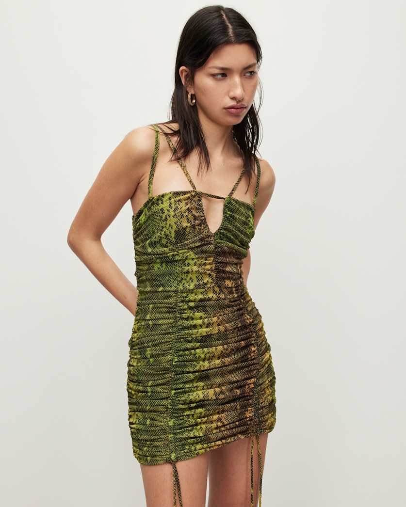 Gloria Ramona Snake Print Mini Dress