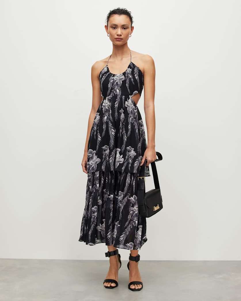 Tatum Mia Floral Cut Out Maxi Dress