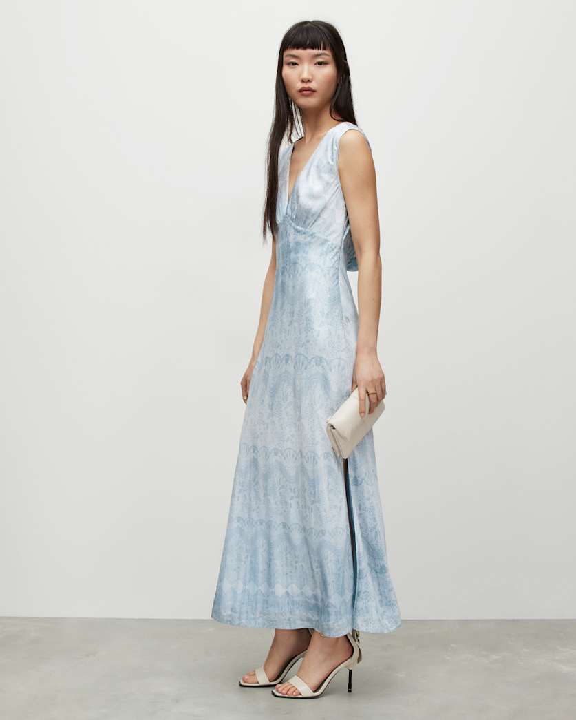 Karlina Estrella Silk Blend Maxi Dress
