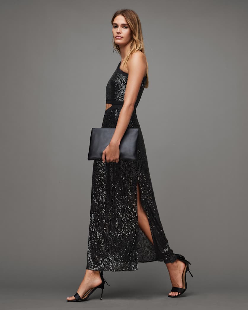 Daisy Topaz Sequin Cut Out Maxi Dress