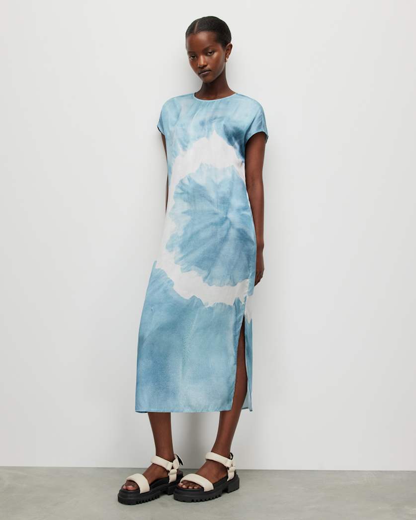 Etta Mariana Silk Blend Tie Dye Dress