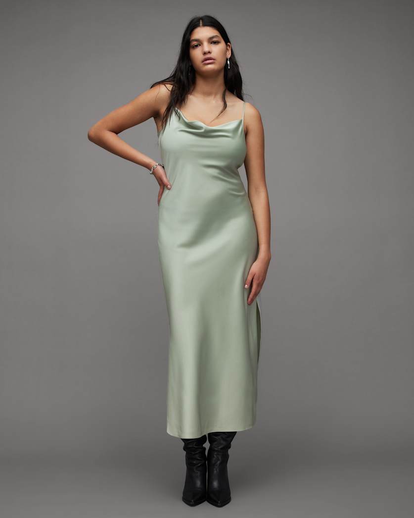 Hadley Cowl Neck Midi Slip Dress