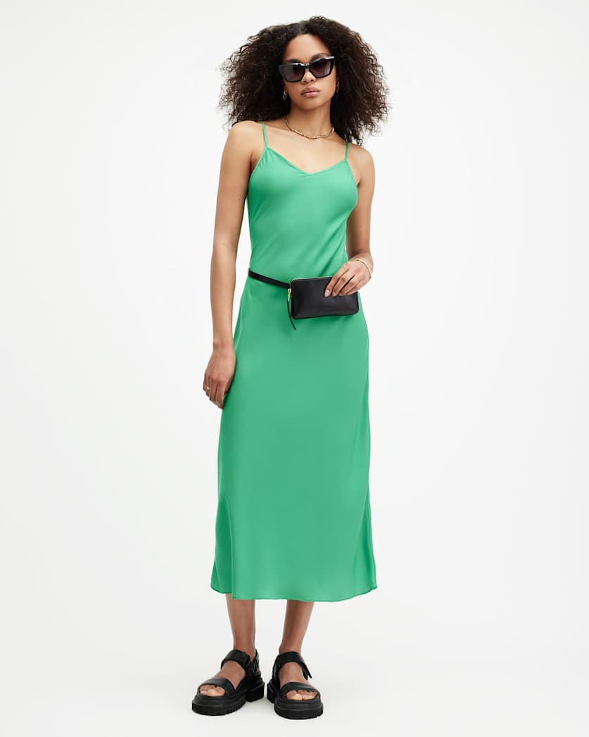 Bryony V-Neck Midi Slip Dress