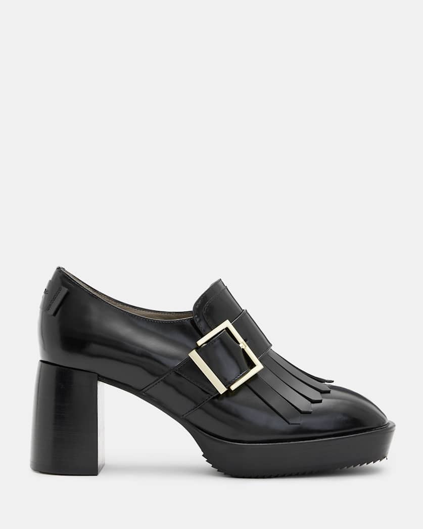 Zia Heeled Leather Loafers