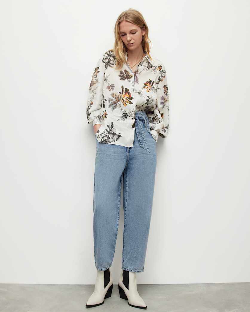 Leyla Lilly Silk Linen Blend Shirt