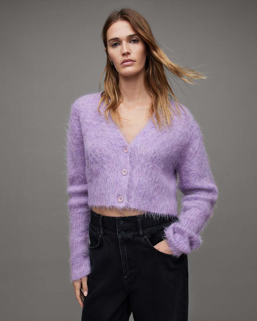 Wick Brushed V-Neck Cardigan