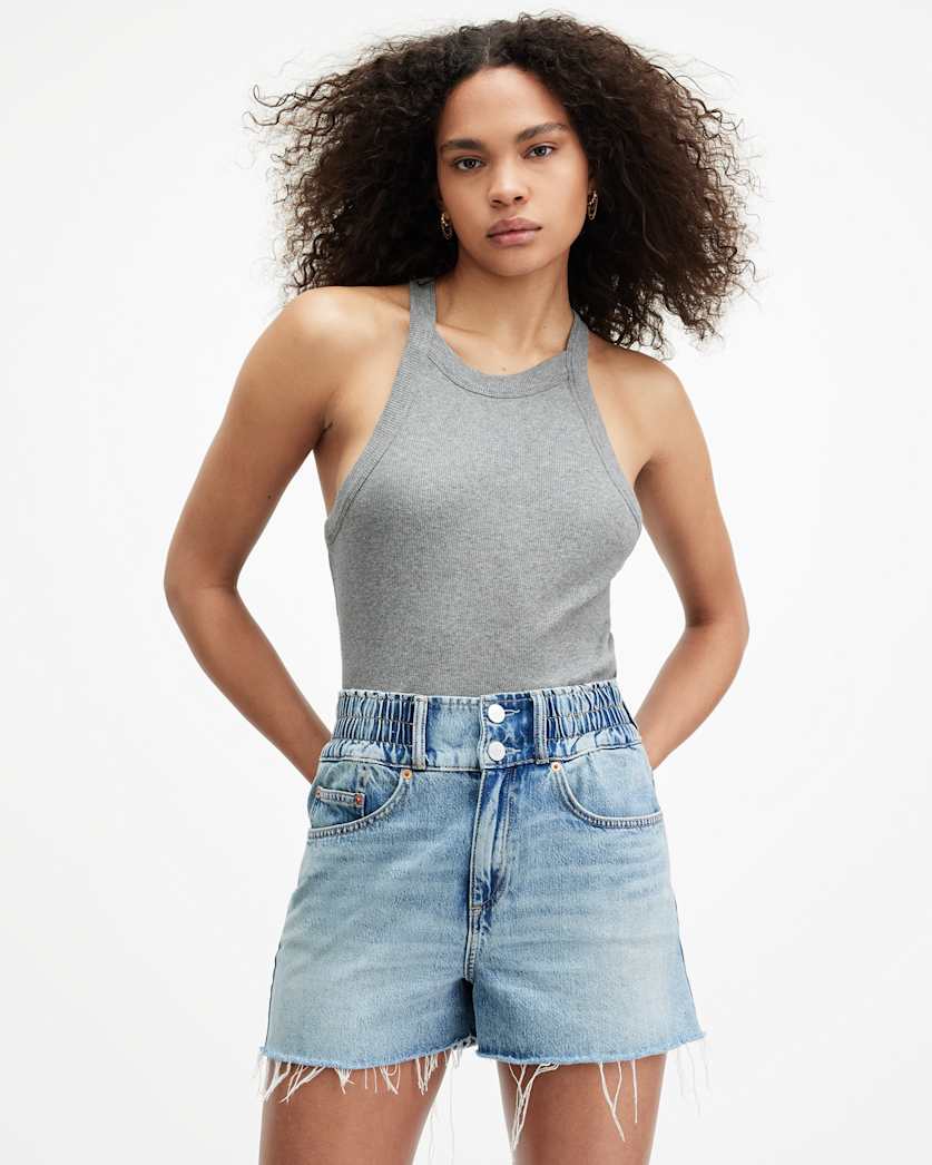 Sofia High Neck Slim Fit Tank Top