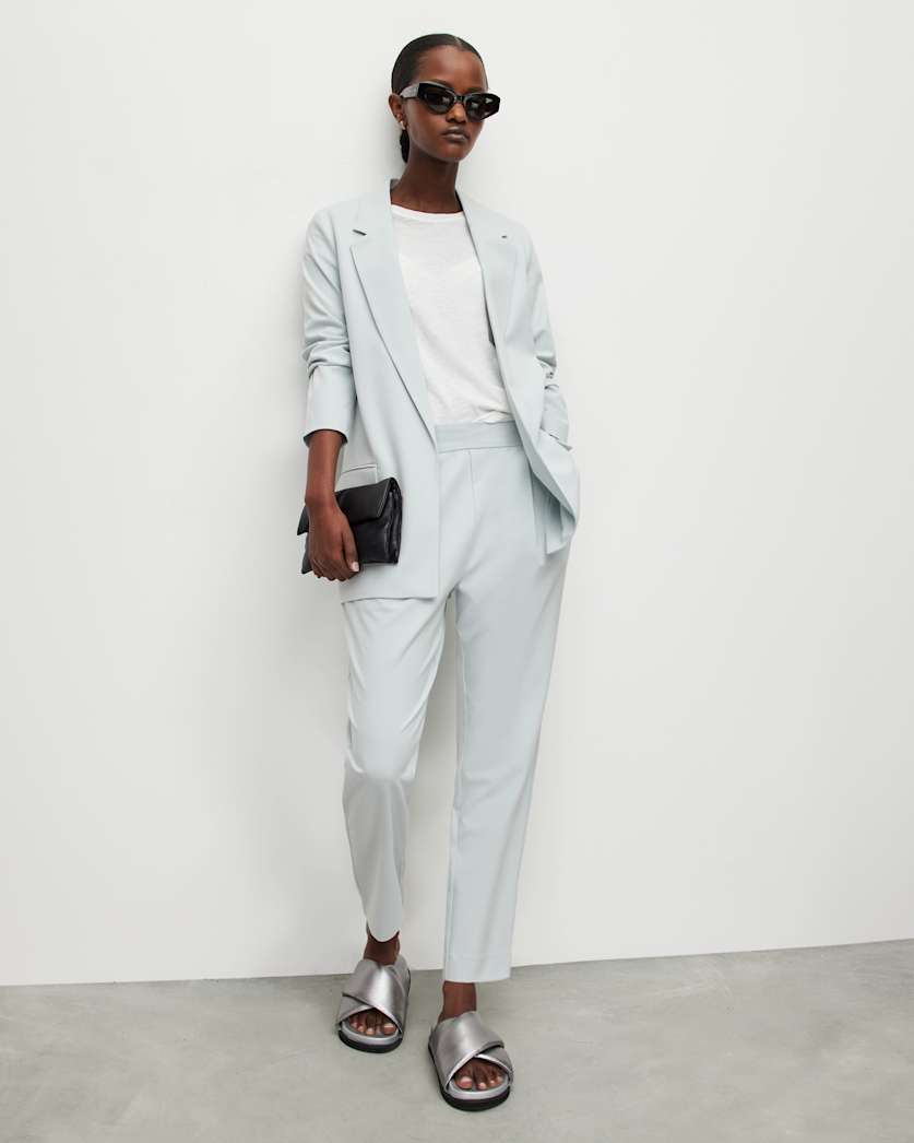 Aleida Mid-Rise Tapered Leg Tri Trousers