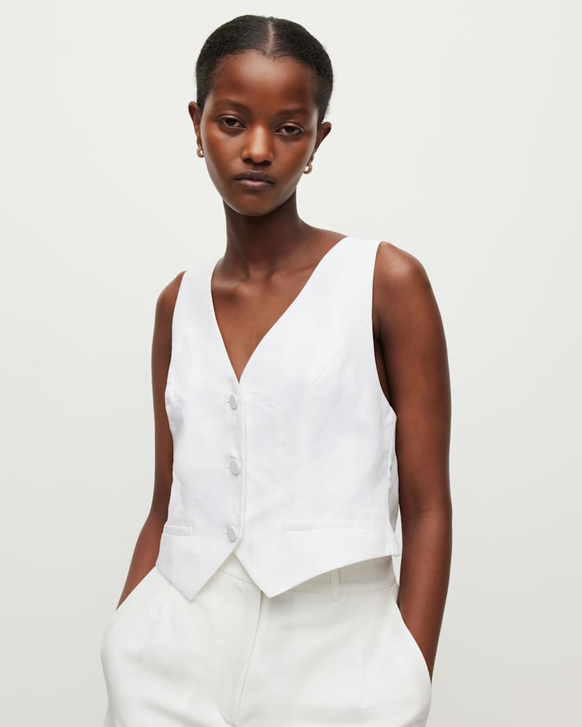 Petra Linen Blend Waistcoat