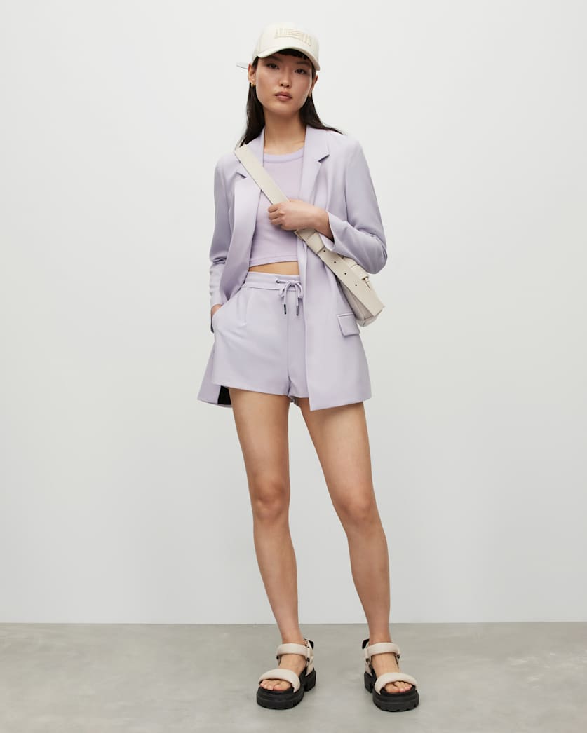 Aleida Drawcord Waist Tailored Shorts