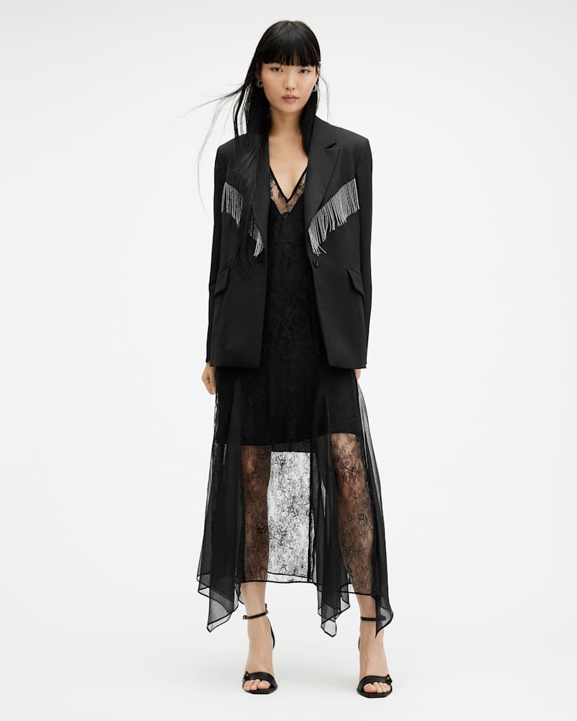 Franky Tassel Chain Single Breasted Blazer