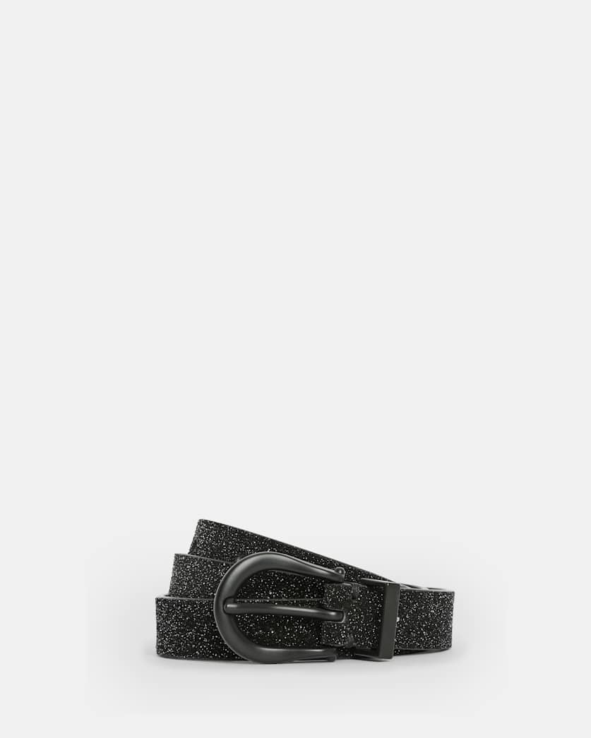 Luna Sparkle Skinny Leather Western Belt