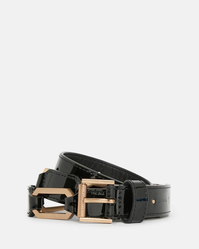 Dakota Leather Hexagon Link Belt