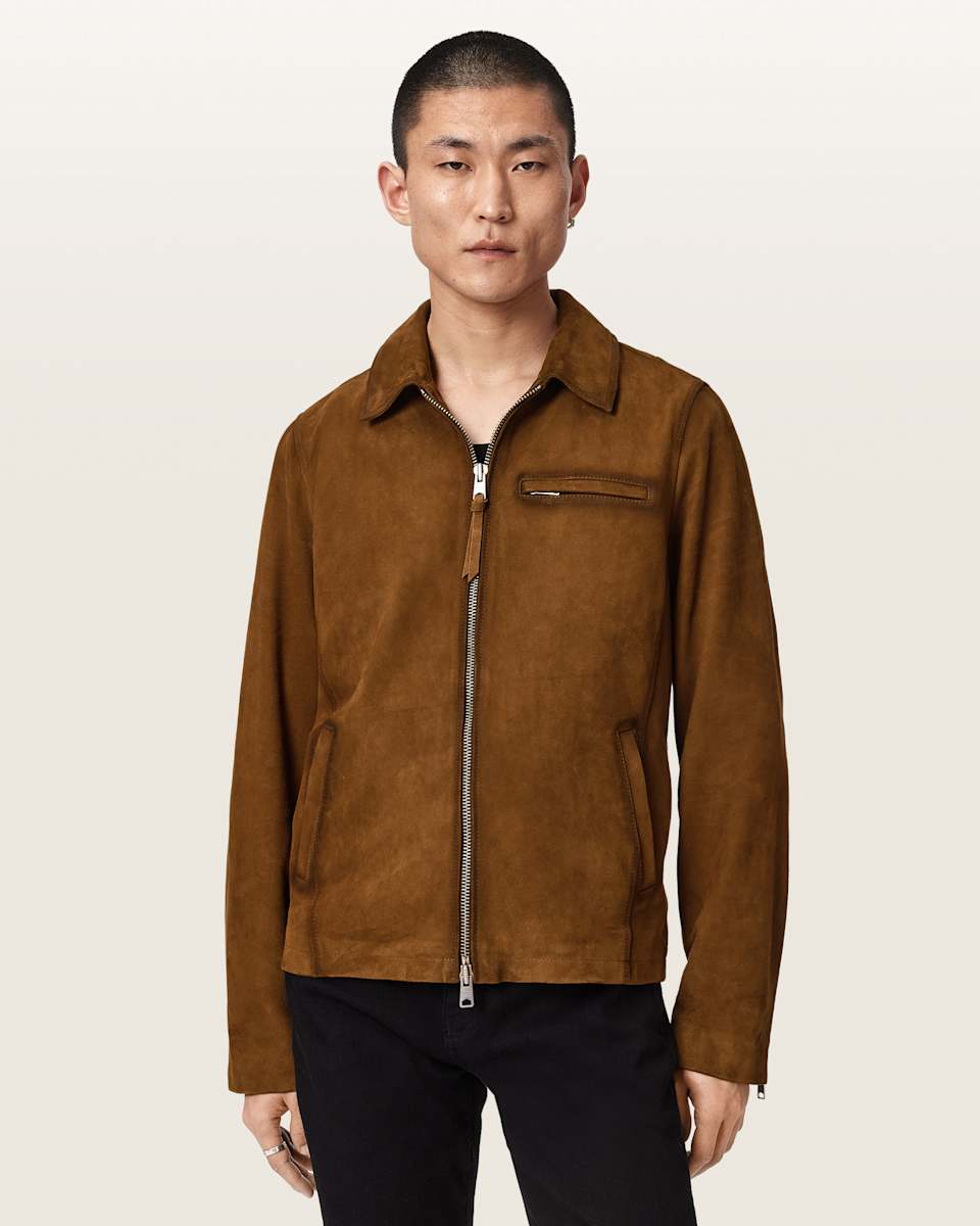 Ashwood Long Sleeve Suede Jacket