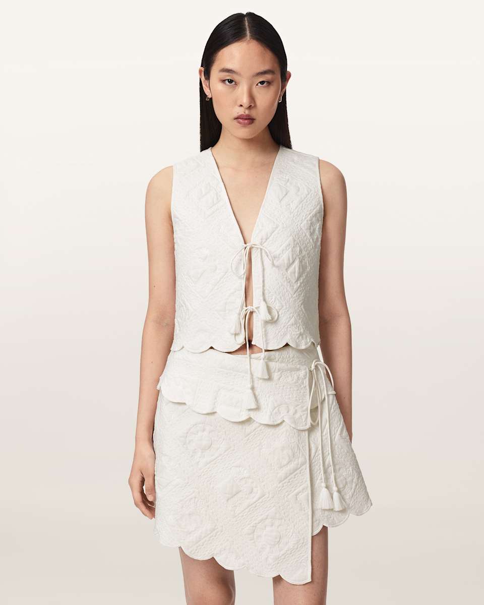Mona Quilted Cropped Vest
