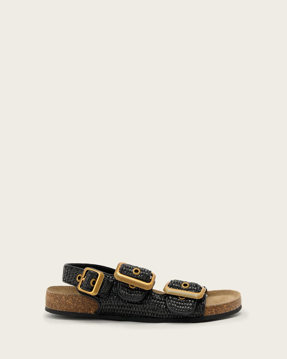 Staffa Raffia Buckle Sandals