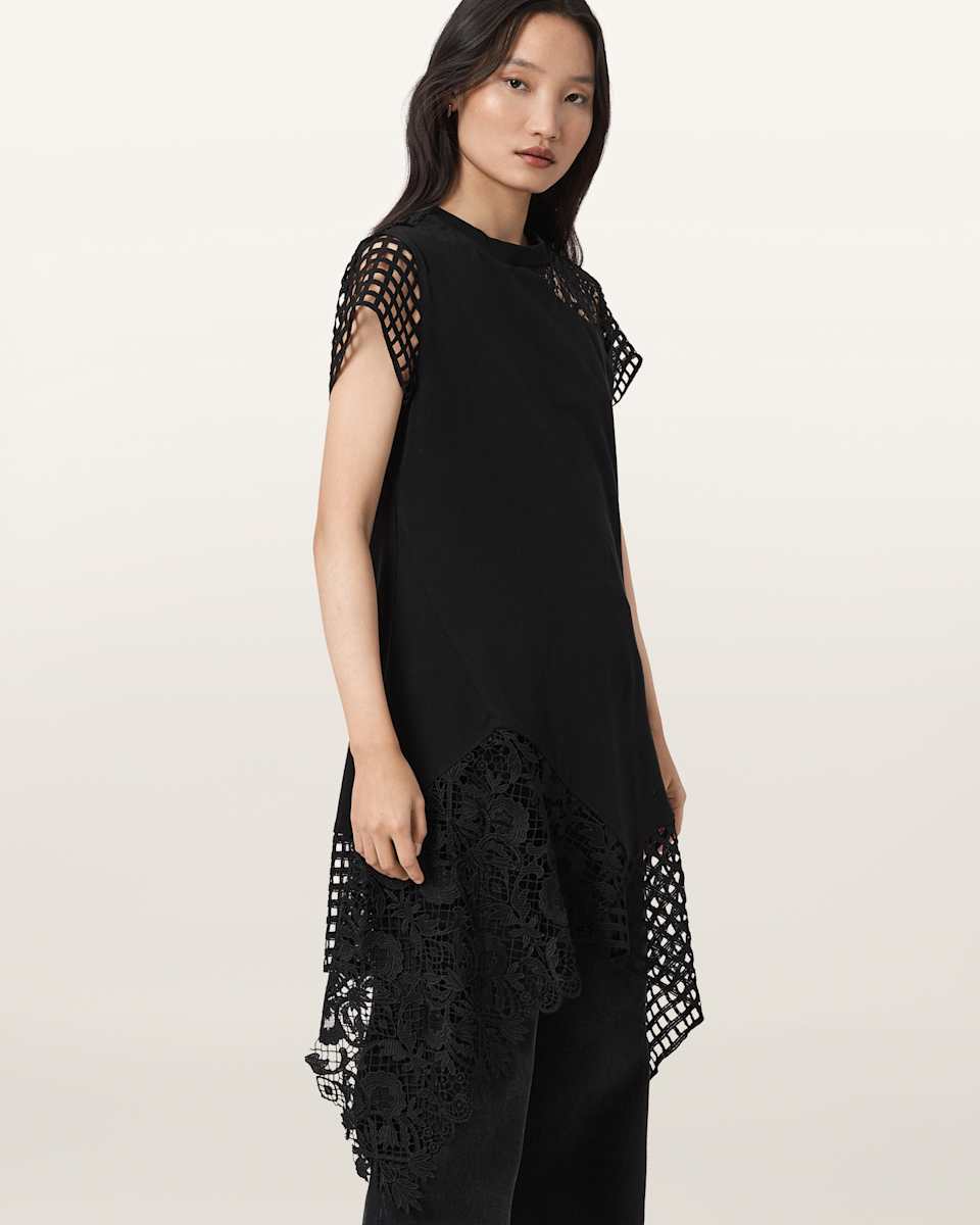Zala Crochet T-Shirt Dress