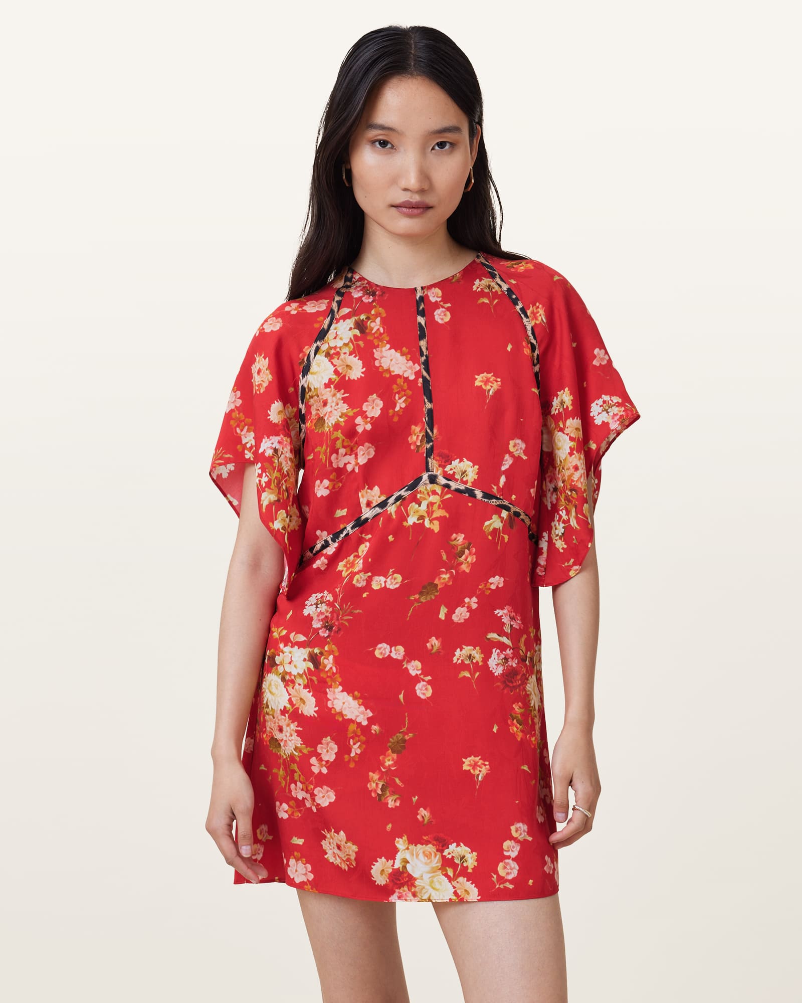 Xena Floral Print Mini Dress