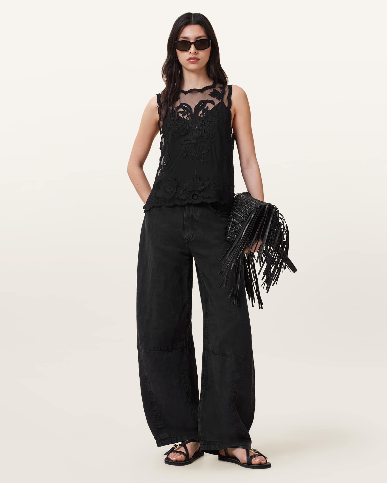 Rye Embroidered Sleeveless Top