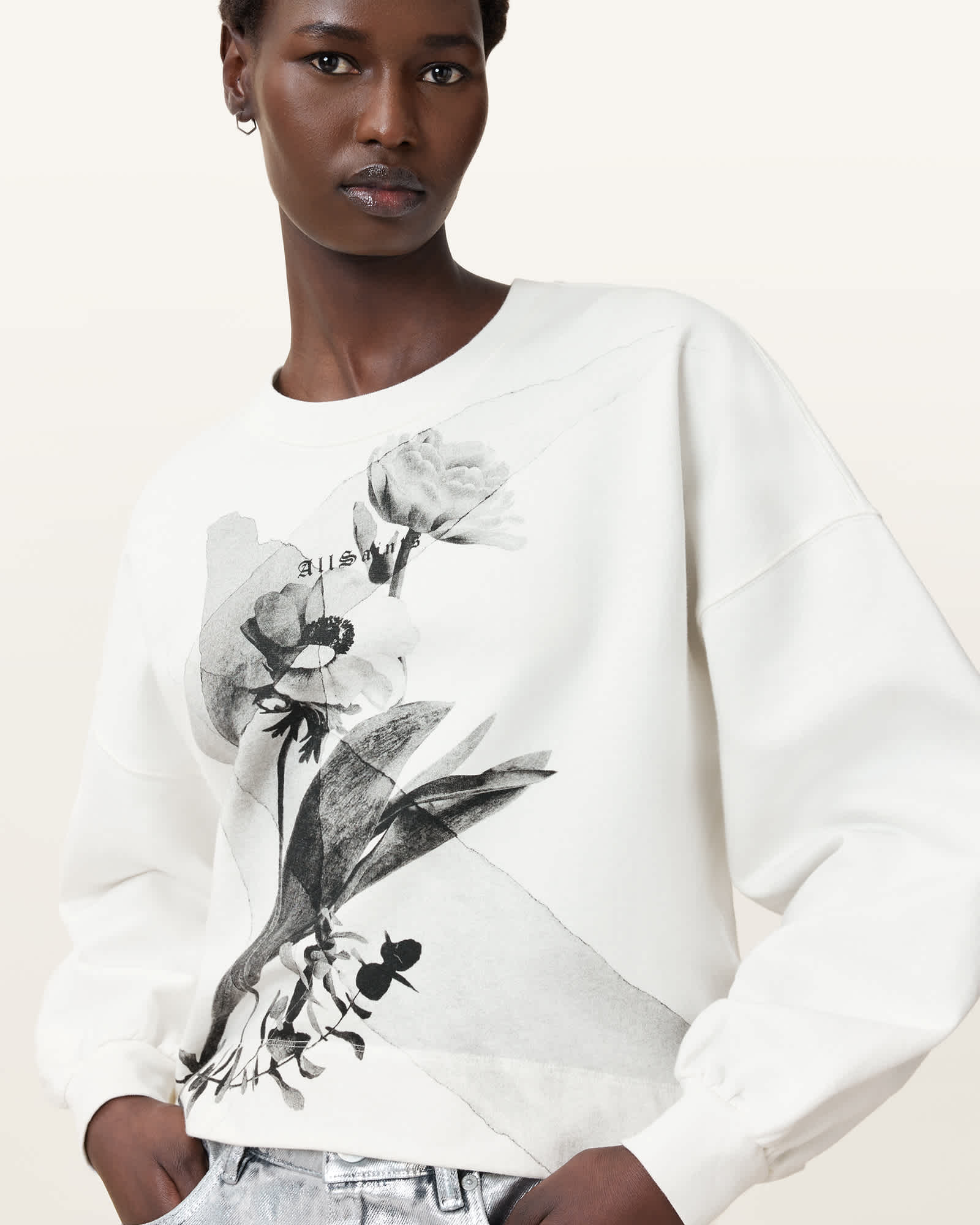 Lyss Lila Graphic Cotton Sweatshirt