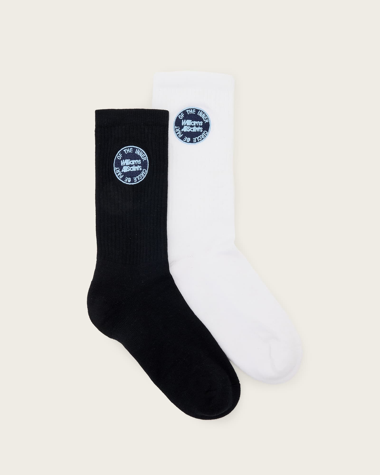 Williams X AllSaints Embroidered Socks 2 Pack