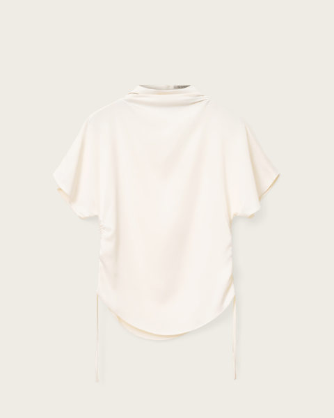Leslie Satin Short Sleeve Top