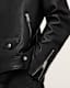 Milo Asymmetric Zip Leather Biker Jacket