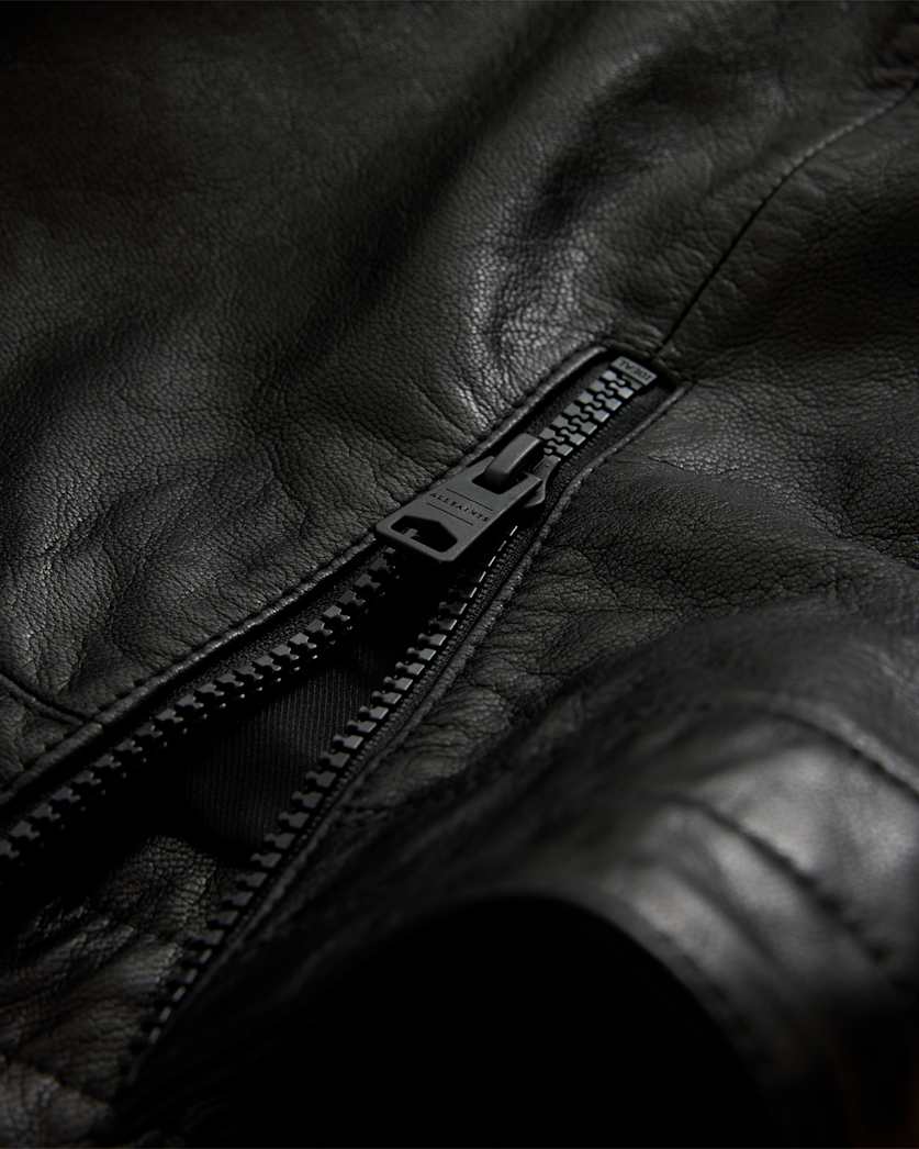Jade Tab Collar Leather Jacket