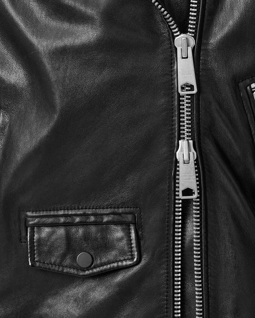 Billie Relaxed Fit Leather Biker Jacket