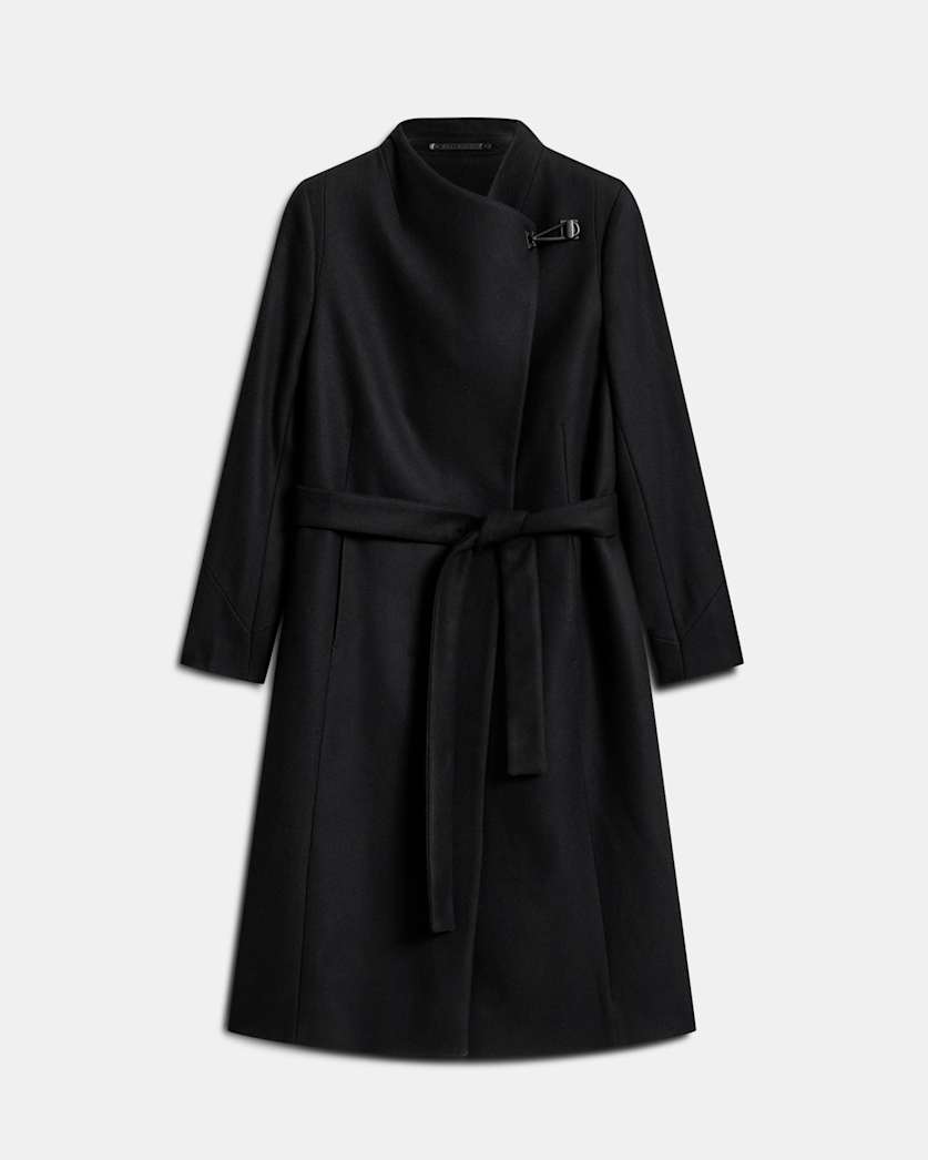 Riley Wrap Around Belted Long Line Coat