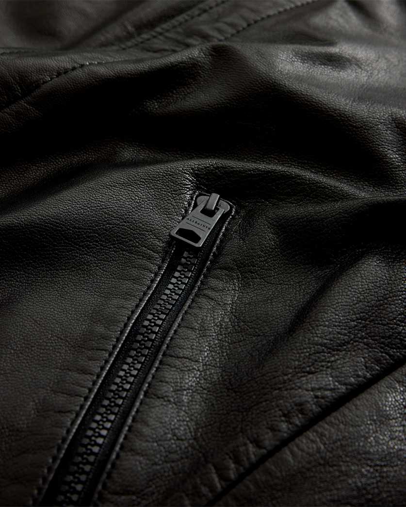 Jade Tab Collar Leather Jacket